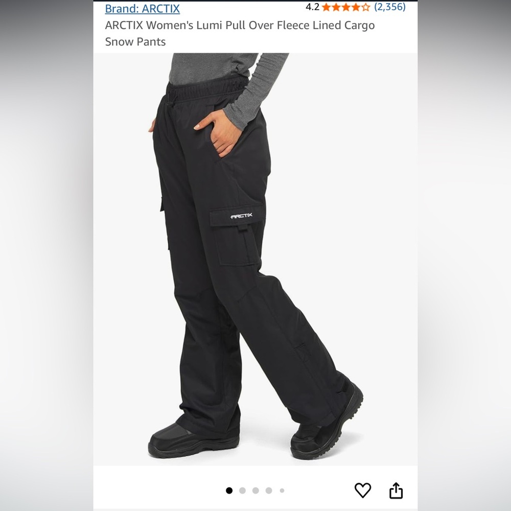 Arctix BNWT women’s black cargo snow/ski pants size 2X